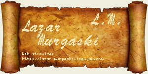 Lazar Murgaški vizit kartica